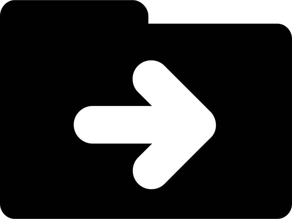 Folder Filled Tool With Right Arrow Comments - Clip Art (980x736), Png Download