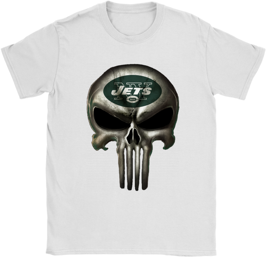 New York Jets The Punisher Mashup Football Shirts New - American Football (1024x1024), Png Download
