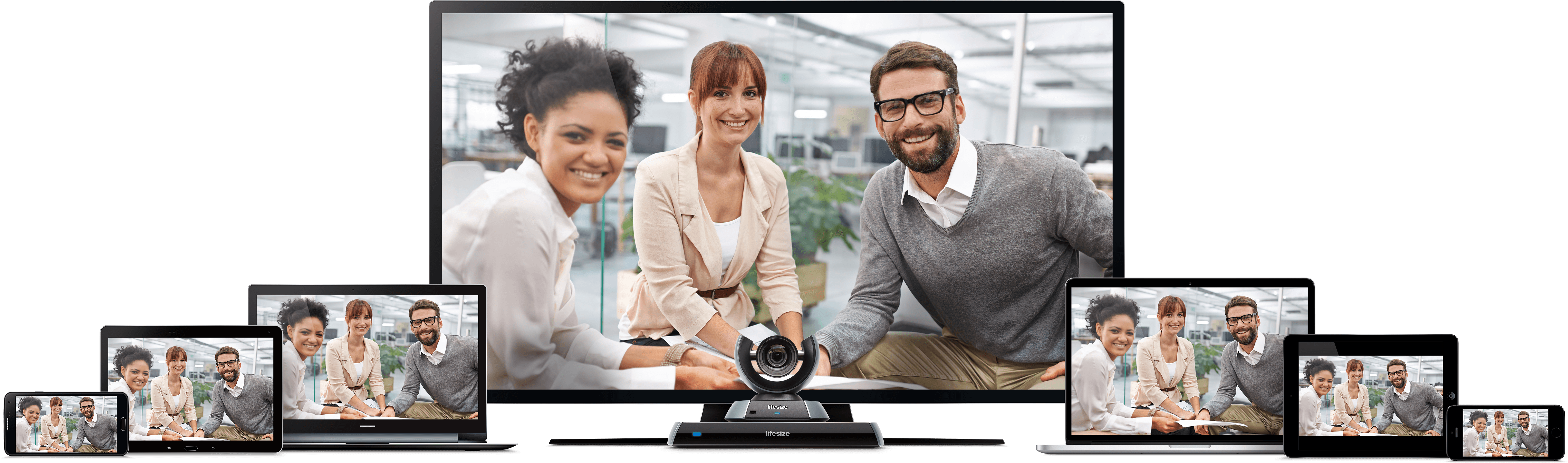 Lifesize Device Collage-icon And All - Lifesize Cloud Core 10 User (6404x2290), Png Download