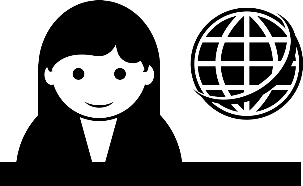 Female Journalist With Earth Globe Comments - Journalist Icon (980x604), Png Download