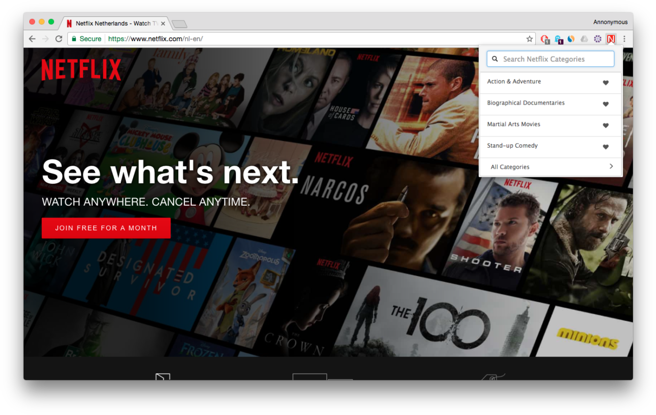 Netflix Extension For Chrome Is Your Shortcut To A - Netflix Chrome Extension (1290x820), Png Download
