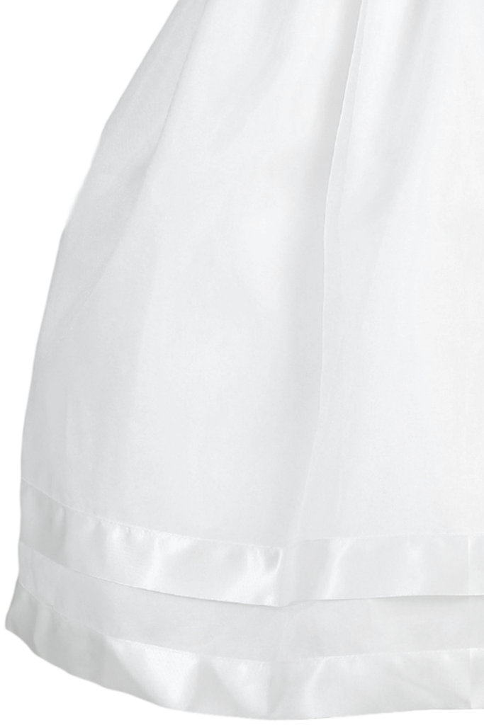 Satin Ribbon & Lace Trim On Organza Overlay First Holy - Beanie (683x1024), Png Download