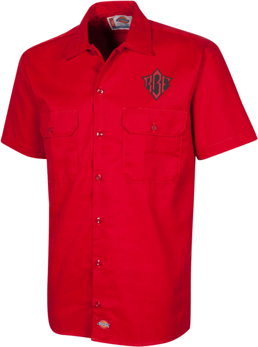 Rbf Embroidered 1574 Dickies Men's Short Sleeve Workshirt - Lacoste Brand T Shirt (1155x1155), Png Download