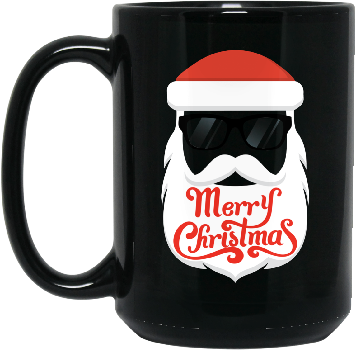 Merry Christmas, Santa Blowing Heart Emoji Mug - Christmas Day (1155x1155), Png Download