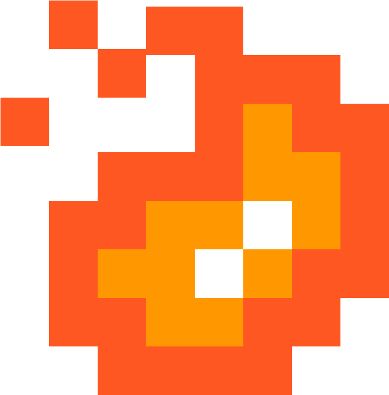 Retro Fireball - Pixel Bomb Png (1200x1200), Png Download