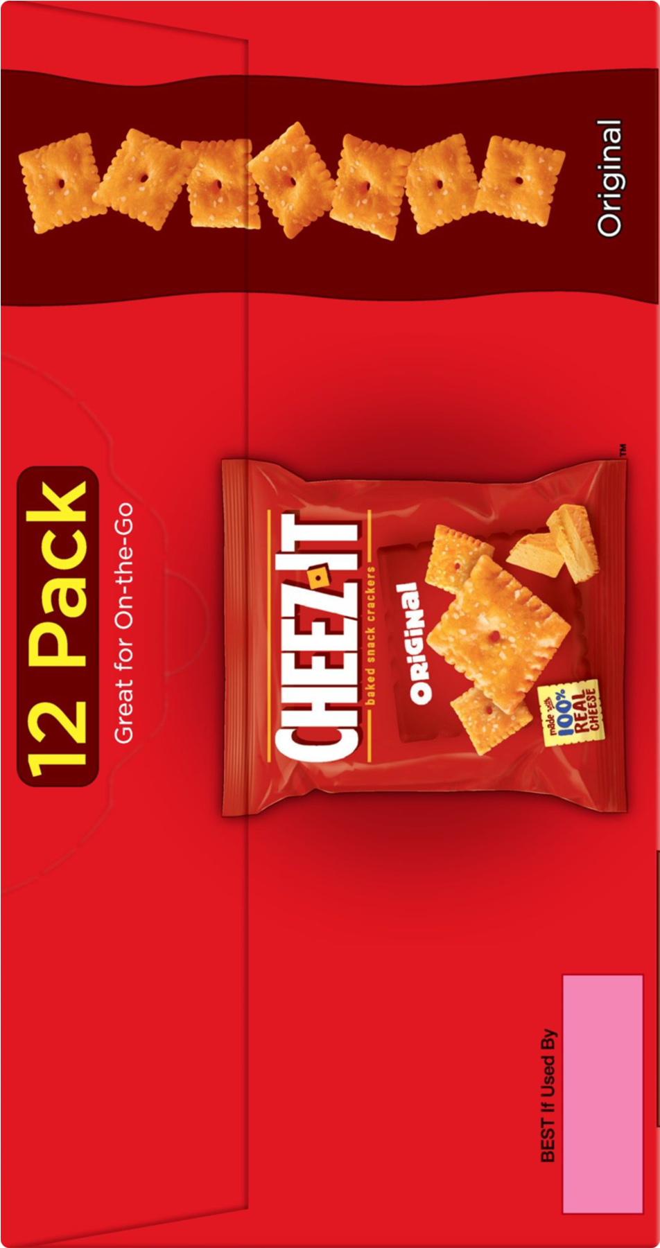 Cheez It Baked Snack Crackers, Original - 20 Pack, (1800x1800), Png Download