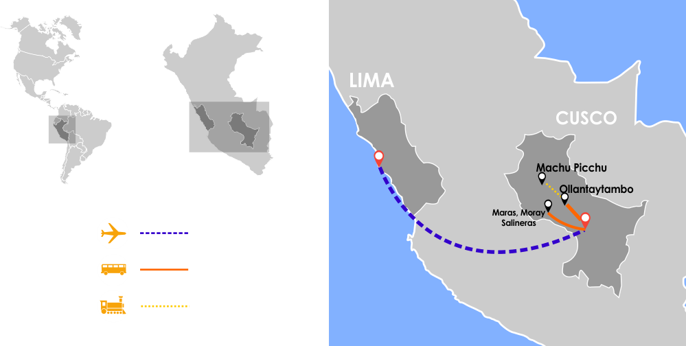 Machu Picchu With Belmond - Mapa Peru Cañon Del Colca (999x504), Png Download