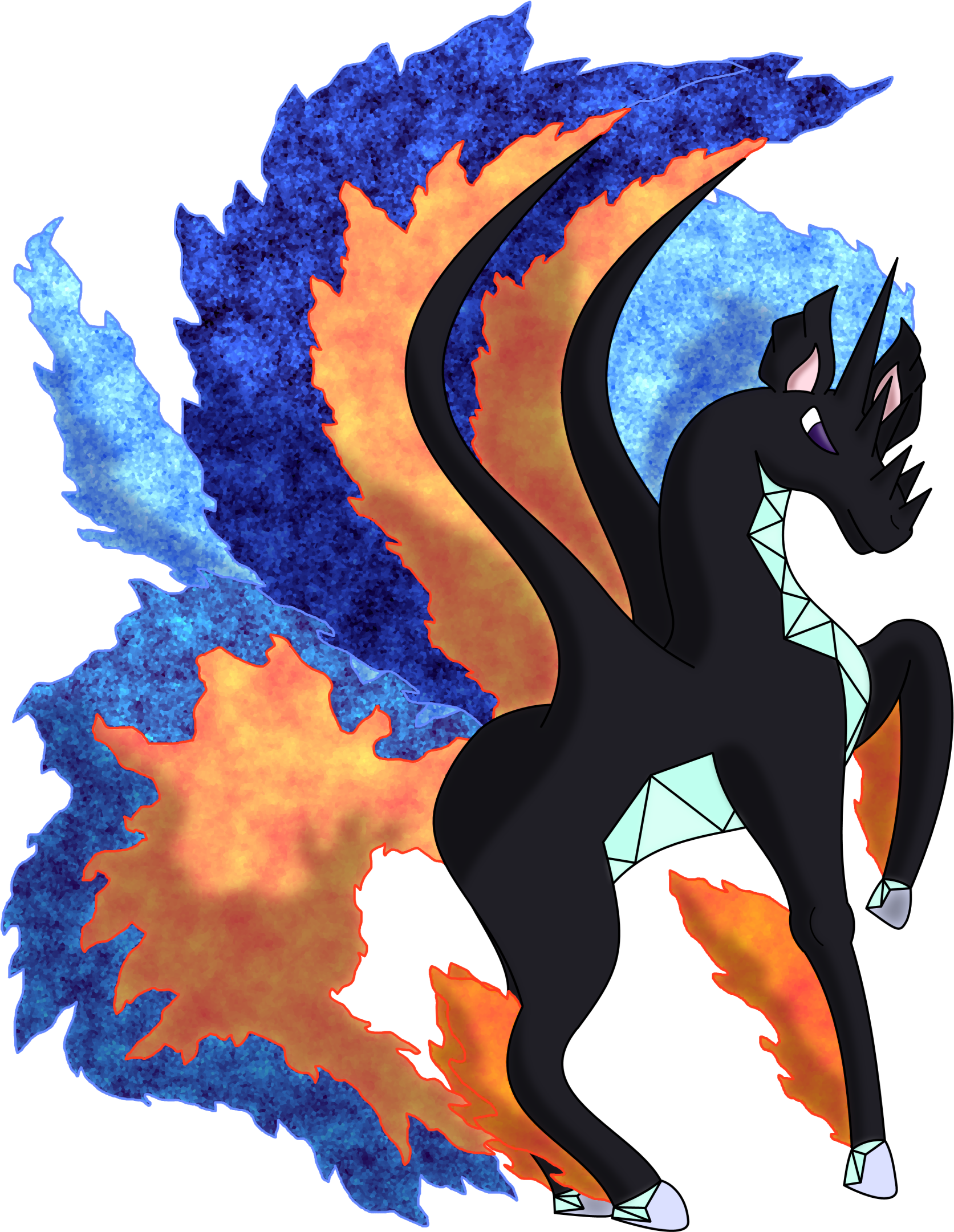 Supreme Rapidash Normal - Illustration (1767x2300), Png Download