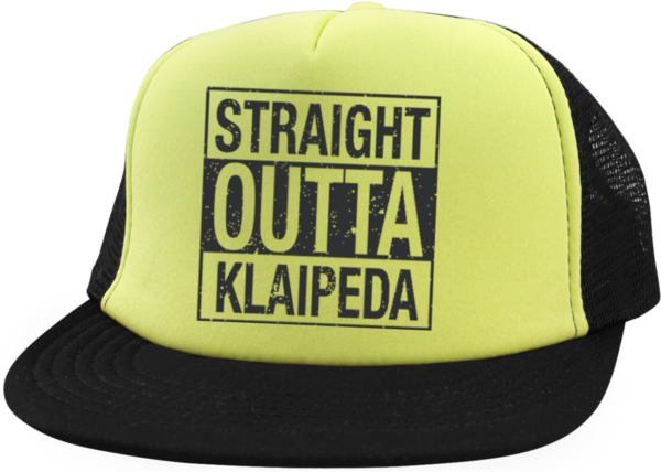 Outta Klaipeda Trucker Hat With Snapback - Straight Outta Hockey Dad: Blank Book Journal Lined, (600x600), Png Download