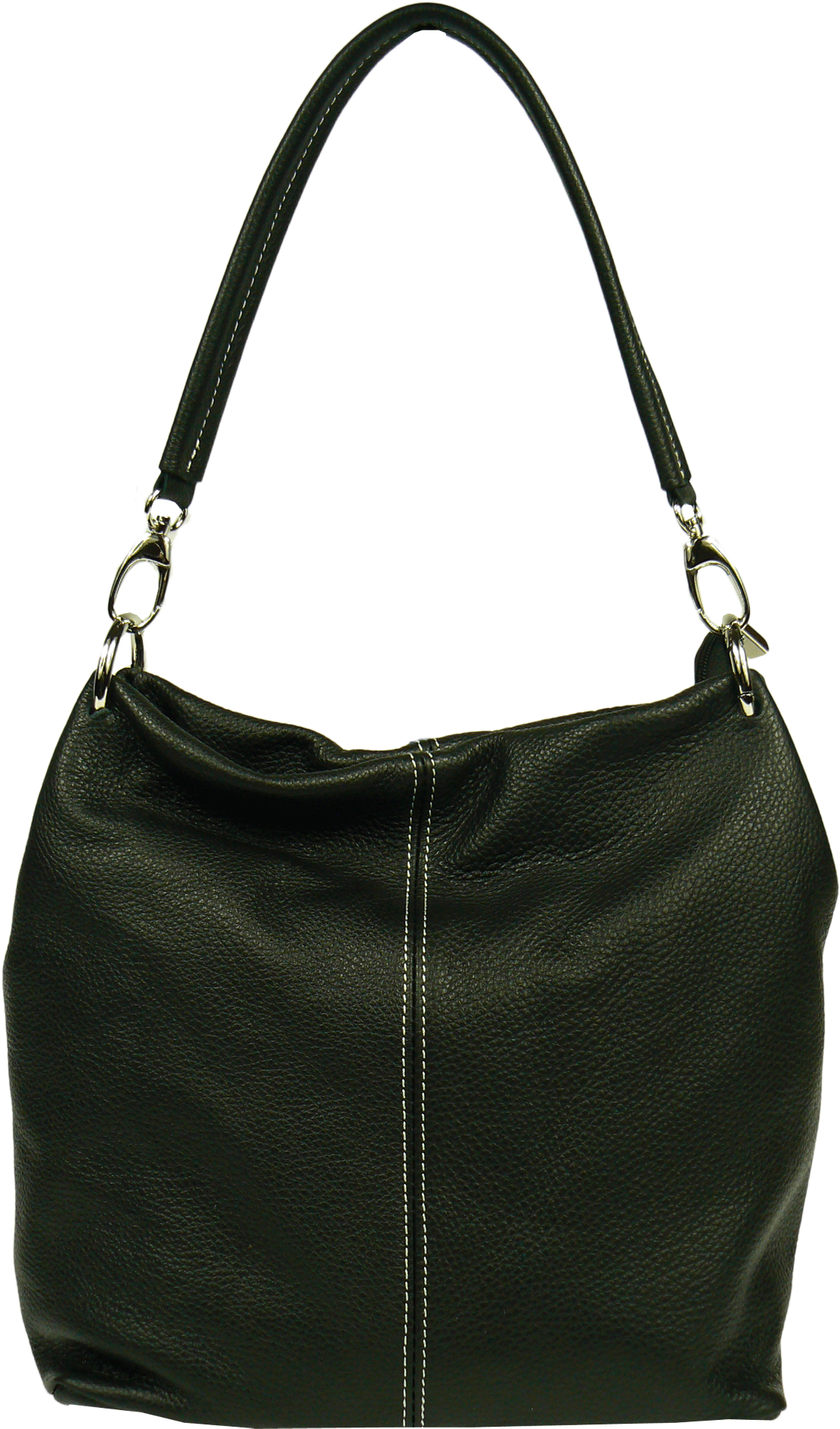 Černá Kožená Kabelka Fiora Nera - Beautifil Practical Leather Blue Handbag Made Of Leather (1179x1958), Png Download