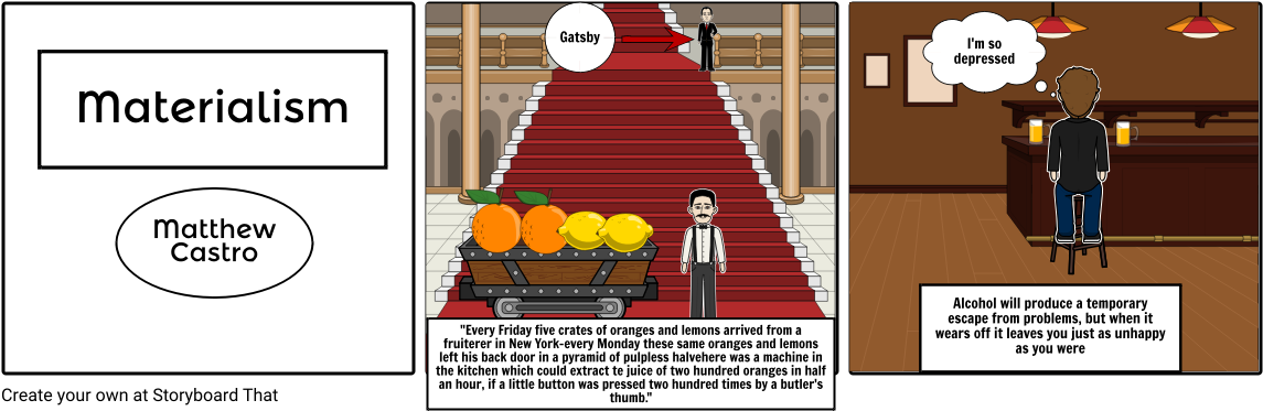 Story Board Great Gatsby - Pilates (1164x385), Png Download