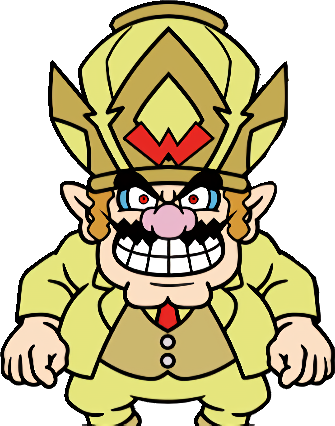 Wario Deluxe Sprite Gold - Warioware Gold Wario Deluxe (670x852), Png Download