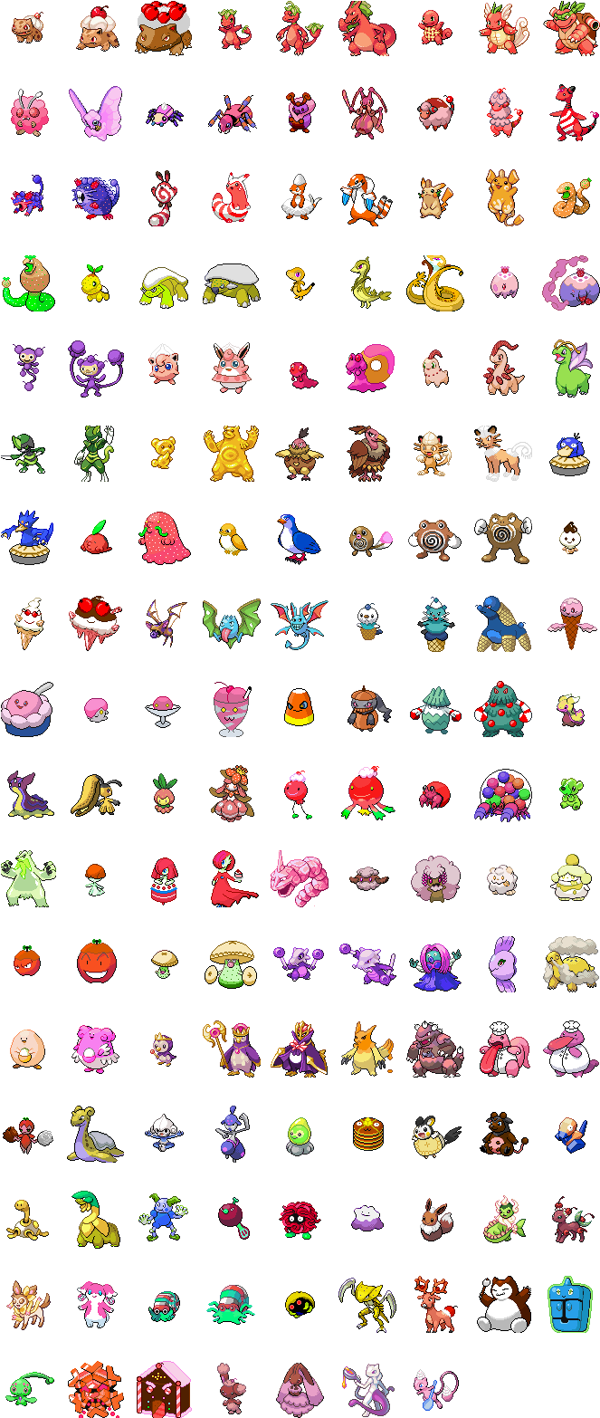 Pokesweets - All Pokesweets (700x1599), Png Download