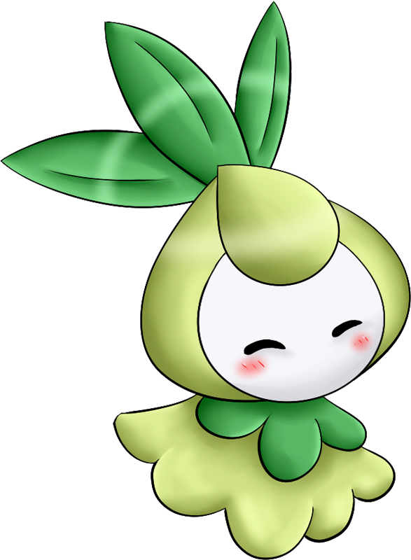 9,768,000 Exp - Pokemon With Leaves On Head (587x800), Png Download