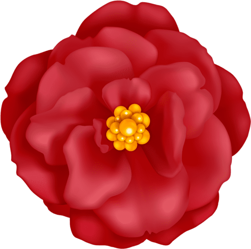 Free Png Download Red Flower Decorative Png Images - Portable Network Graphics (850x841), Png Download