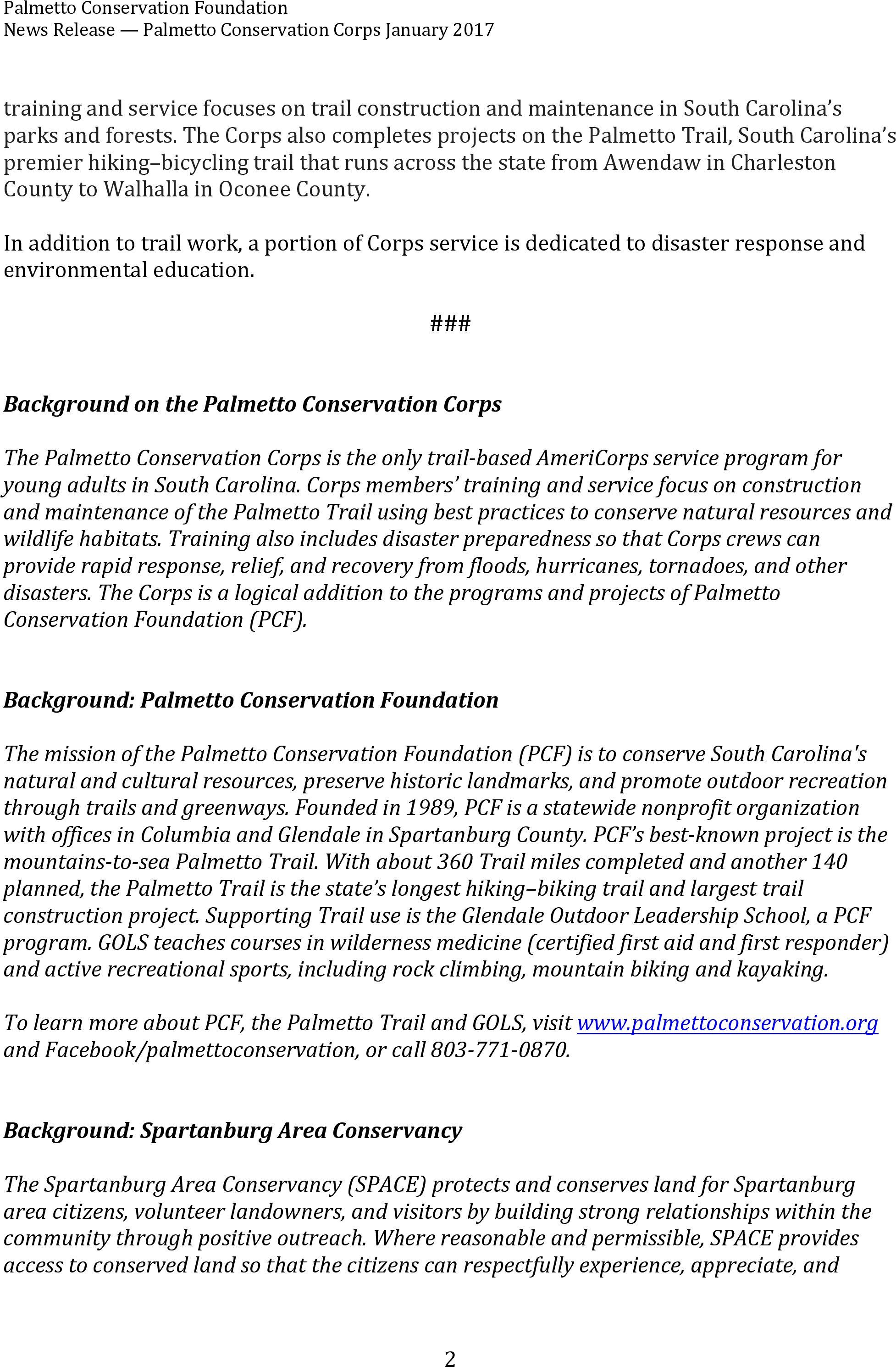 Palmetto Conservation Corps Completes Trail Work For - Obligation (2550x3300), Png Download