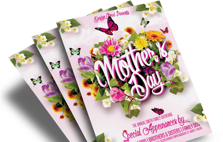 Mother's Day Flyer Template - Mother's Day (726x483), Png Download