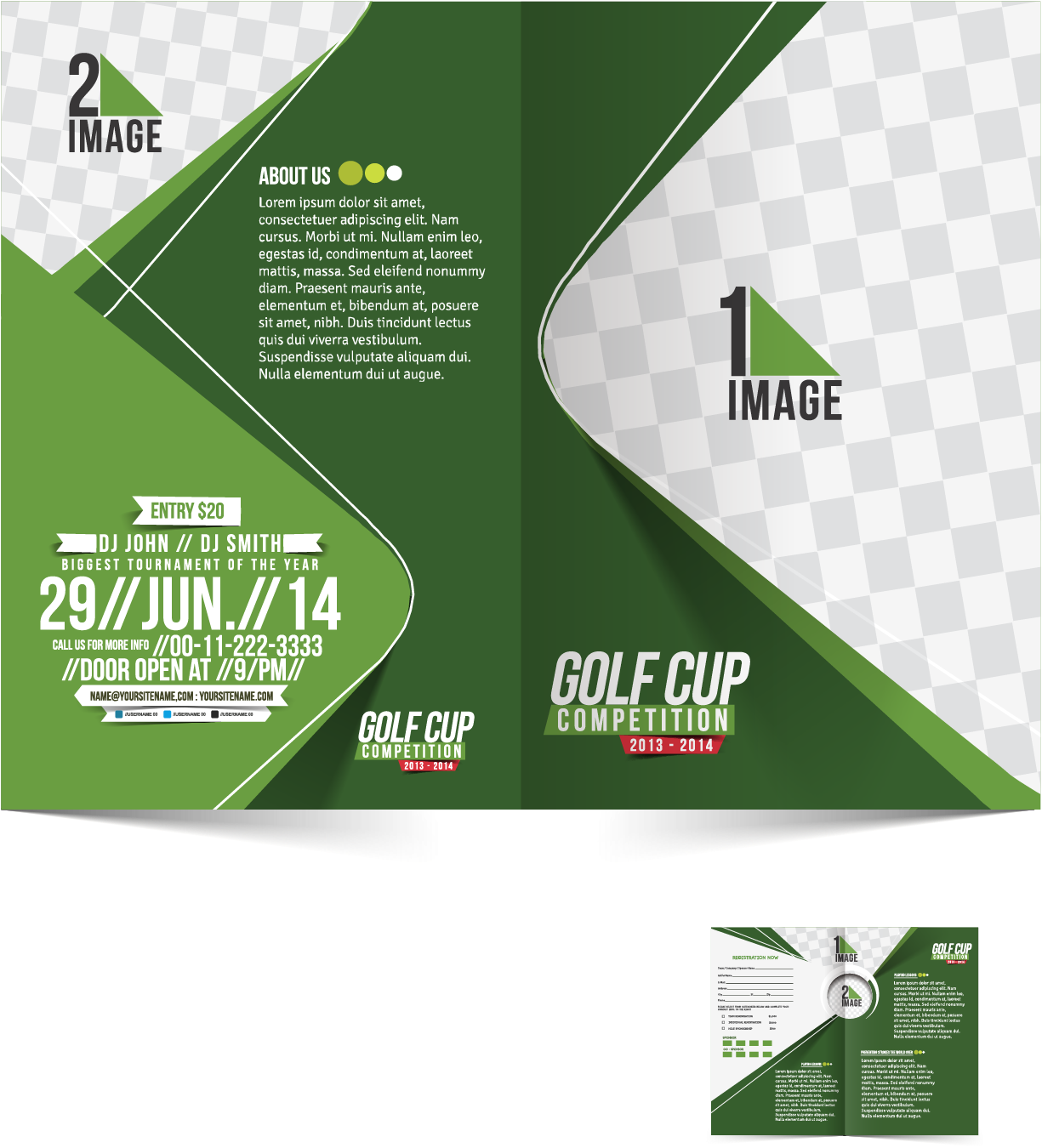 Brochure Illustration Transprent Png - Desain Company Profile Psd (1633x1629), Png Download