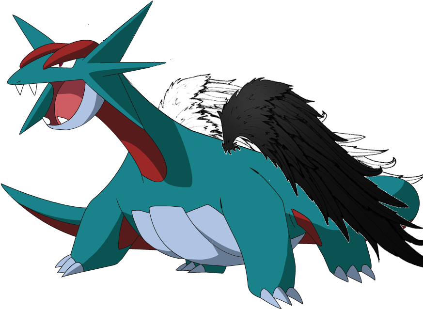 View Dark Angel , - Blue And Red Flying Pokemon (872x711), Png Download