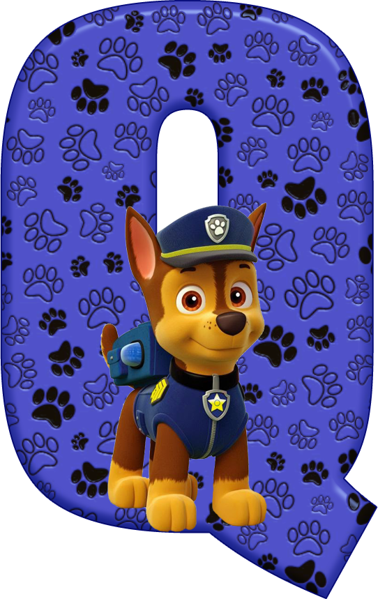 *✿**✿*q*✿**✿*de Alfabeto Decorativo - Alfabeto Decorativo Patrulla Canina (542x859), Png Download