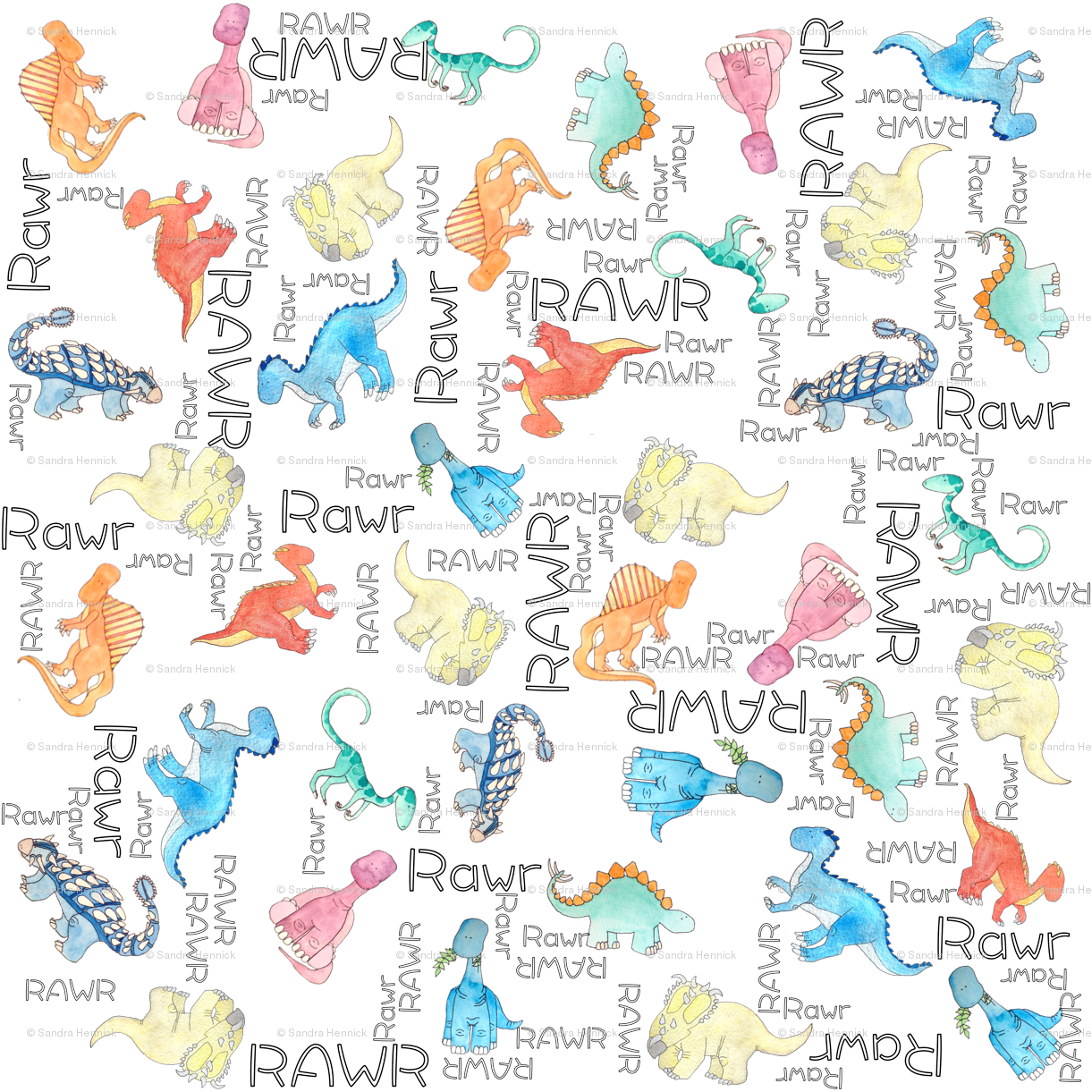 Dinorawr By Ottdesigns - Customized Wallpaper Patterns (1221x1221), Png Download