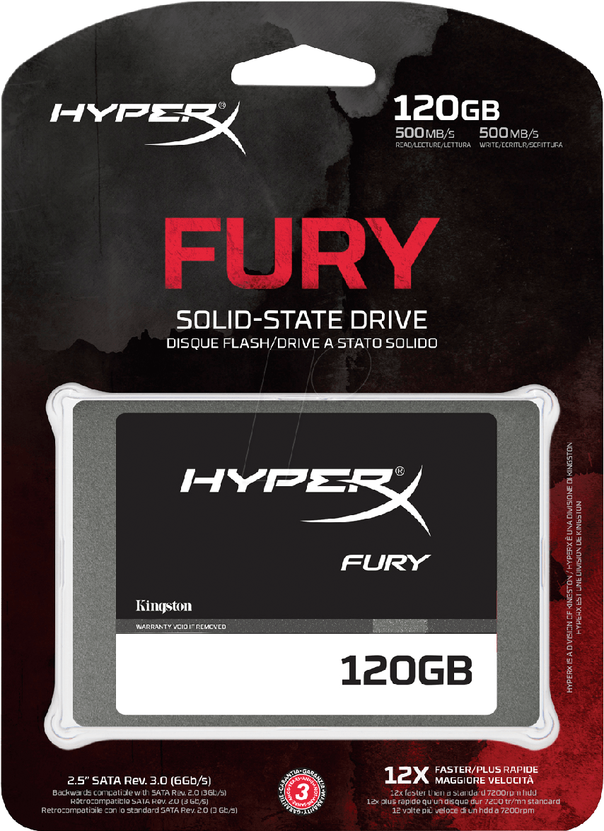 Hyper X Fury Ssd (1200x1200), Png Download