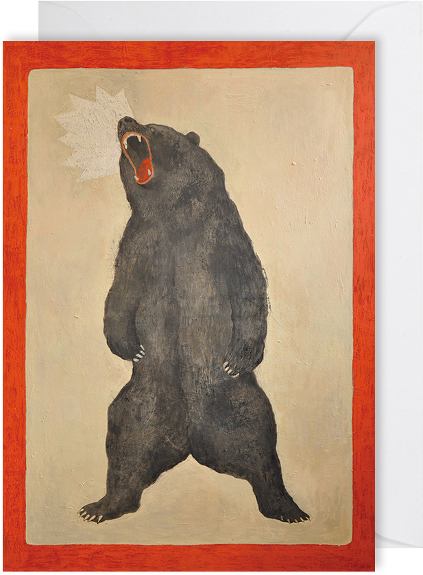 Year Of The Bear Greeting Card - Fine Arts (1000x1000), Png Download