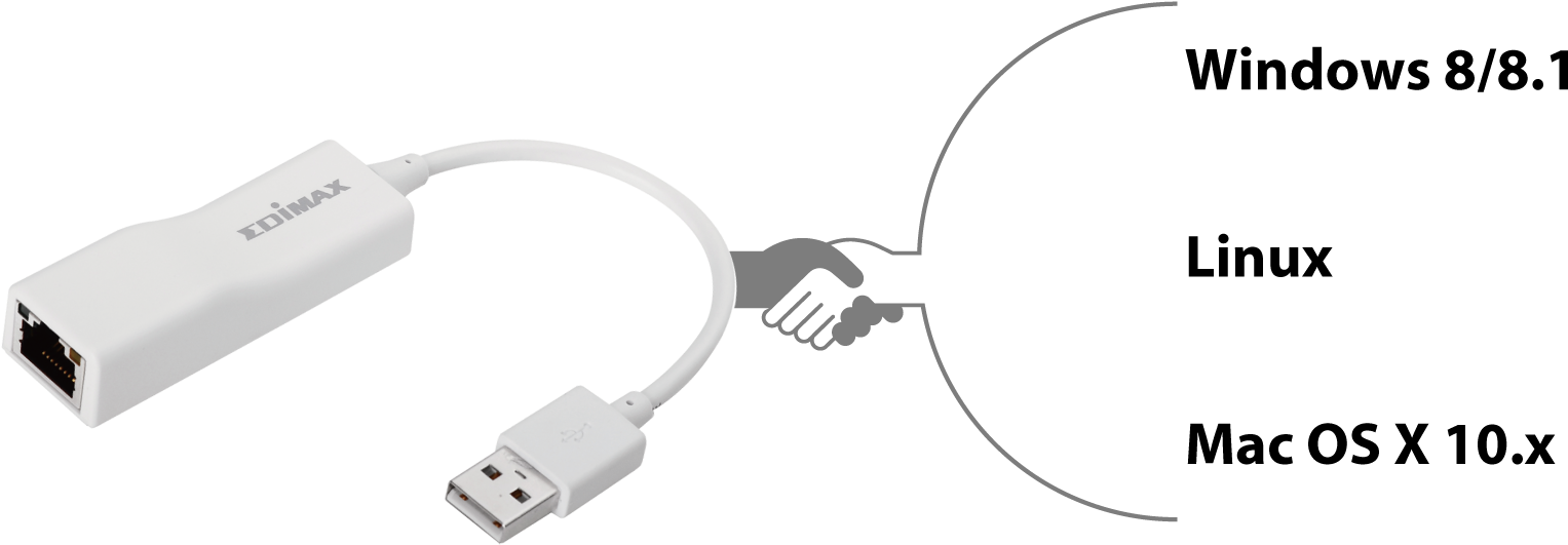 Edimax Usb - Edimax Eu 4208 Usb 10 100 Ethernet Adapter (1620x708), Png Download