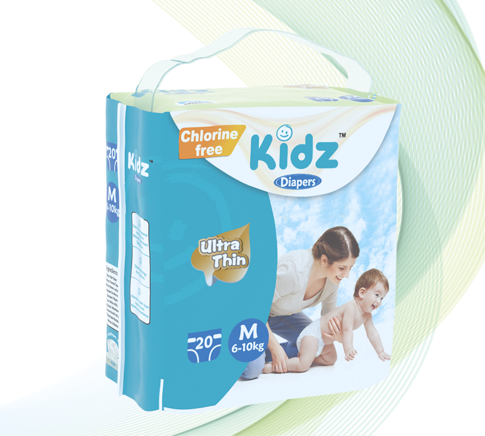 Kidz Diapers M 20pcs - Metre (1000x900), Png Download