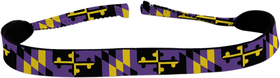 Maryland Flag Purple-gold Croakie V=1488492754 (1200x972), Png Download