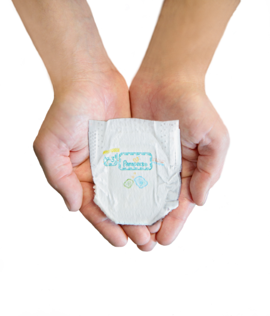 Pampers Is The First To Introduce The Smallest Diaper - Pañales Para Prematuros Pampers (539x630), Png Download