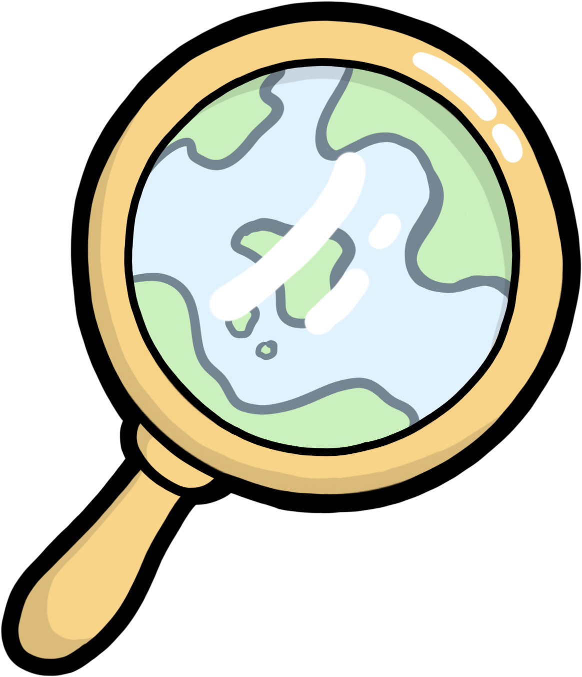 Cyber Aware Investigate - Magnifying Glass (2048x2048), Png Download