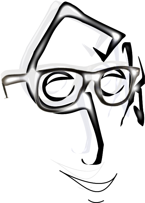 Smiling Nerdy Face (600x795), Png Download