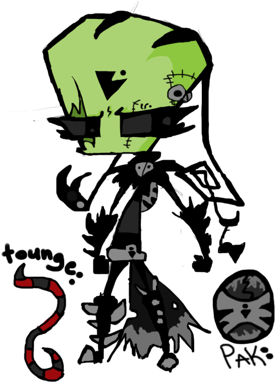 Invader Zim Fancharacters Images Defective Zade Hd - Illustration (612x792), Png Download