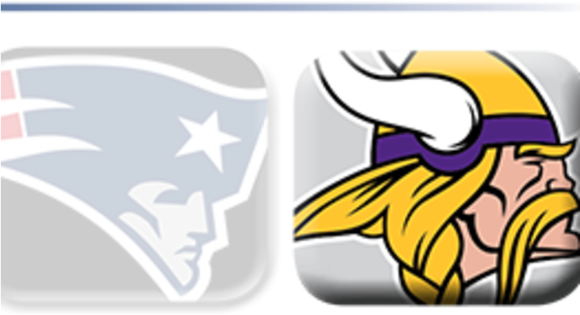 When The Patriots Run - Vikings Football (824x464), Png Download