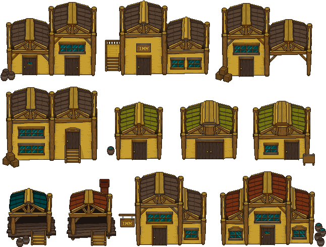Old Western Houses - Old West Pixel Art (663x504), Png Download