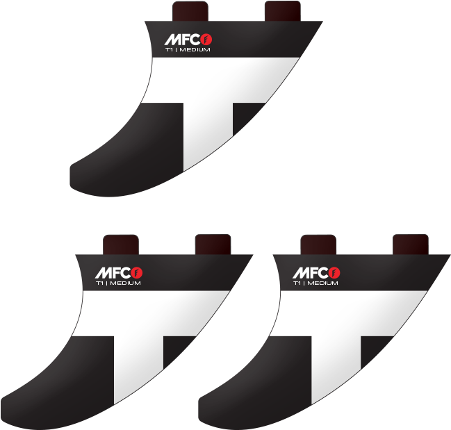 Mfc T1 Thruster Set - Mfc Windsurf Finne T1-truster Set Fcs Wave (800x800), Png Download