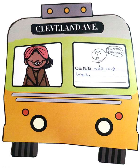 Rosa Parks Craftivity From My Black History Month Unit - Rosa Parks Bus Clipart (600x716), Png Download