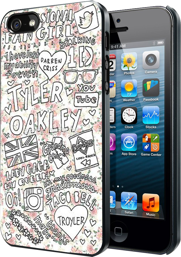 Tyler Oakley Floral Collage Samsung Galaxy S3 S4 S5 - Tottenham Hotspur Fc 5/5s Hard Phone Case 3d (874x1124), Png Download