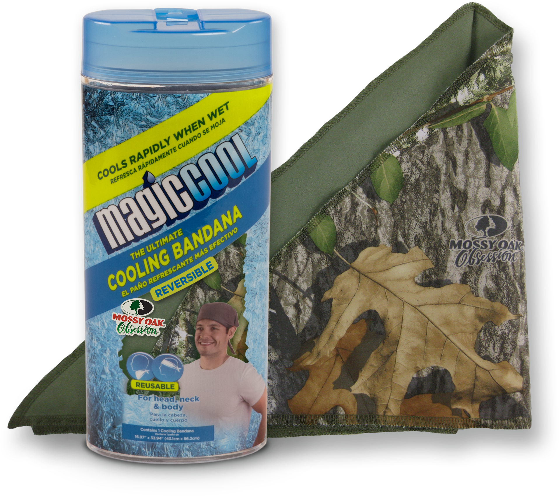 Magic Cool Mossy Oak Cooling Bandana - Spg Under Armour Camo (camouflage) Grip Gloves 2 Pack, (2048x2048), Png Download