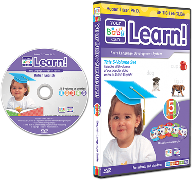 British English Dvd Case - Your Baby Can Learn! Special Edition 4-level Kit (800x800), Png Download