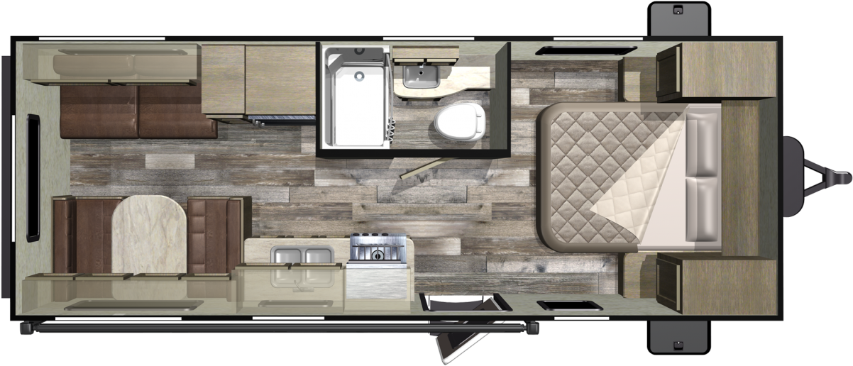 Mossy Oak Travel Trailer 21fb - Mossy Oak 20bhs (1250x541), Png Download