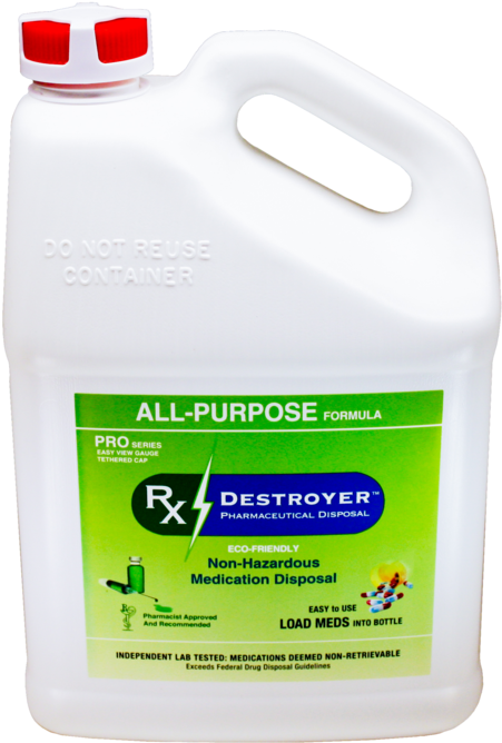 Rx Destroyer™ Pro Series All Purpose 1 Gallon Bottle (1200x800), Png Download