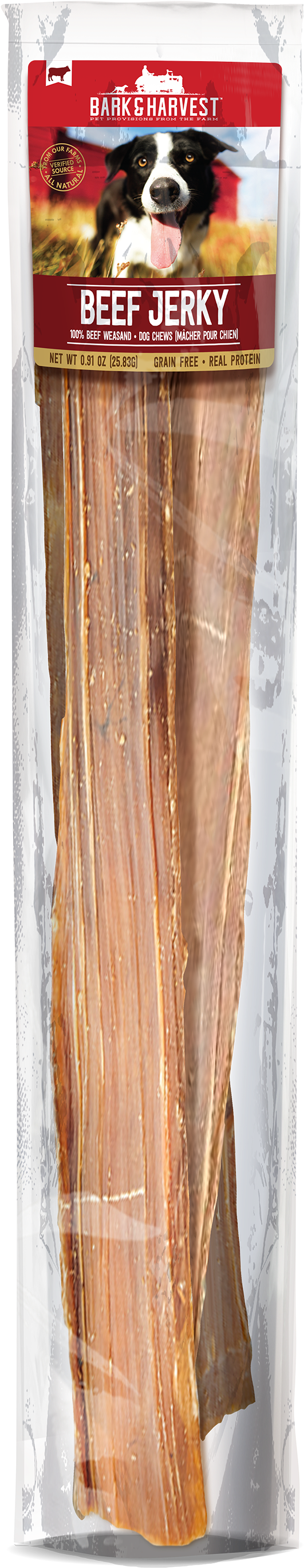 Bark And Harvest Beef Jerky 5 Count Long Bag (760x2850), Png Download