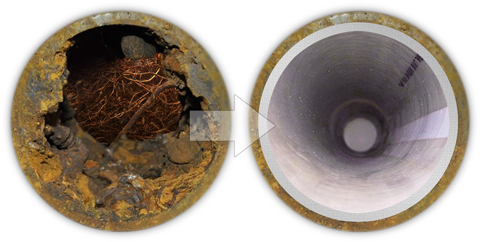 Before & After Sewer Repair (1000x506), Png Download
