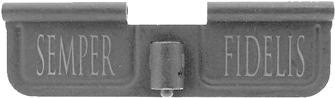 Picture Of Spikes Ejection Port Door W/ Semper Fidelis (600x600), Png Download