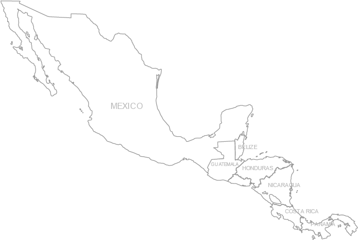 Map-central America (980x580), Png Download