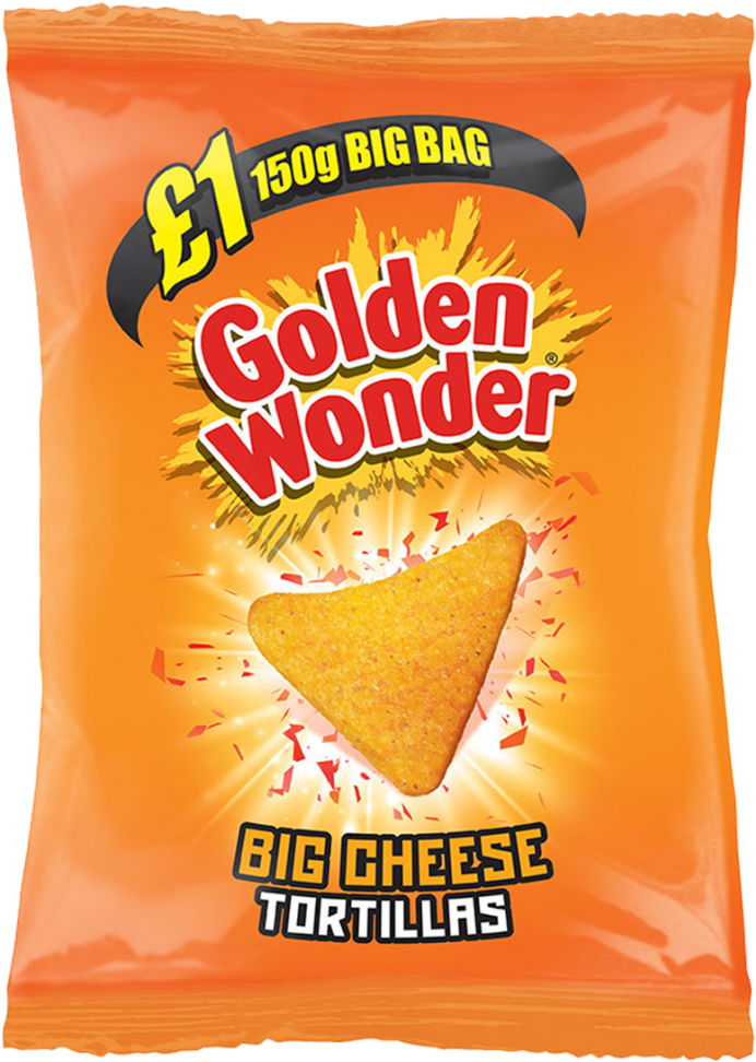 Potato Chips And Crisps From Golden Wonder - Golden Wonder Nacho Cheese 200g (900x1061), Png Download