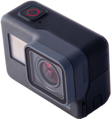 Both - Hero5 Black Top View (696x392), Png Download