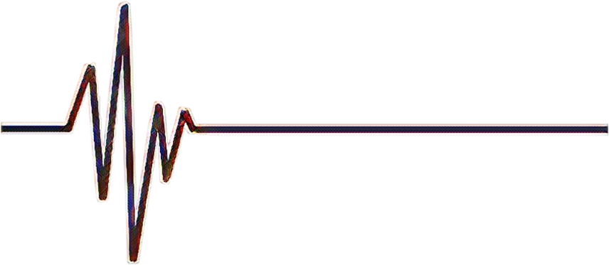 Heartbeat Line Stickers Decoration - Sticker (1024x1024), Png Download